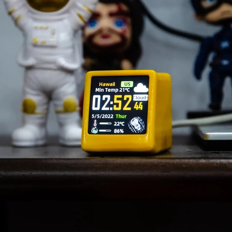 Reloj Digital Meteorológico de Escritorio WiFi GeekMagic - Pantalla LCD IPS, Gadget Decorativo