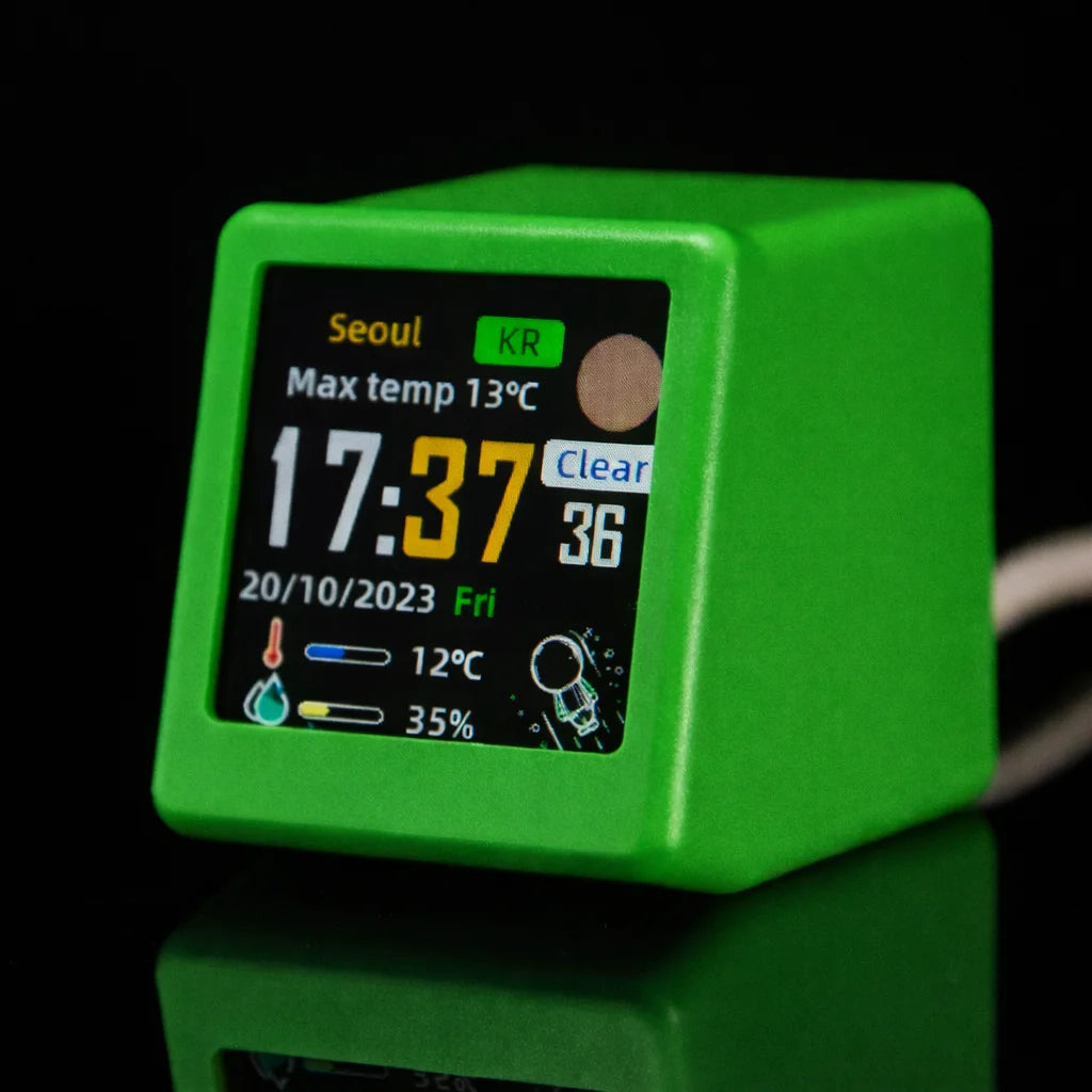 Reloj Digital Meteorológico de Escritorio WiFi GeekMagic - Pantalla LCD IPS, Gadget Decorativo