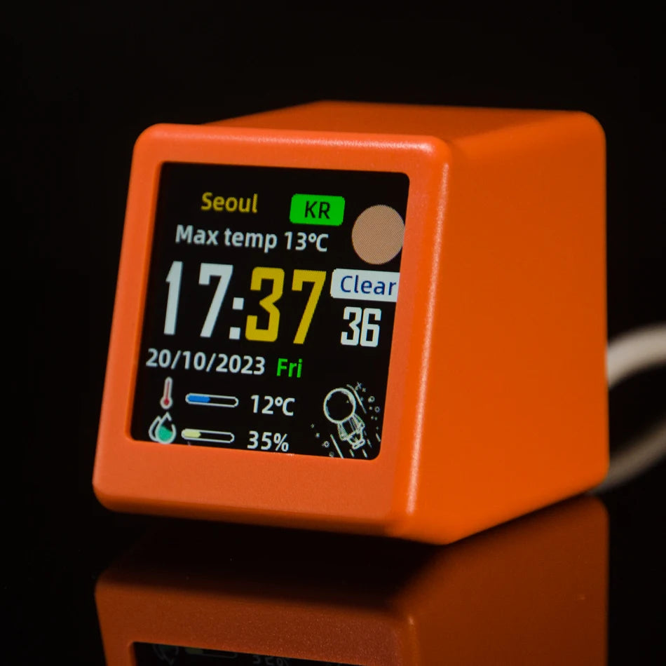 Reloj Digital Meteorológico de Escritorio WiFi GeekMagic - Pantalla LCD IPS, Gadget Decorativo
