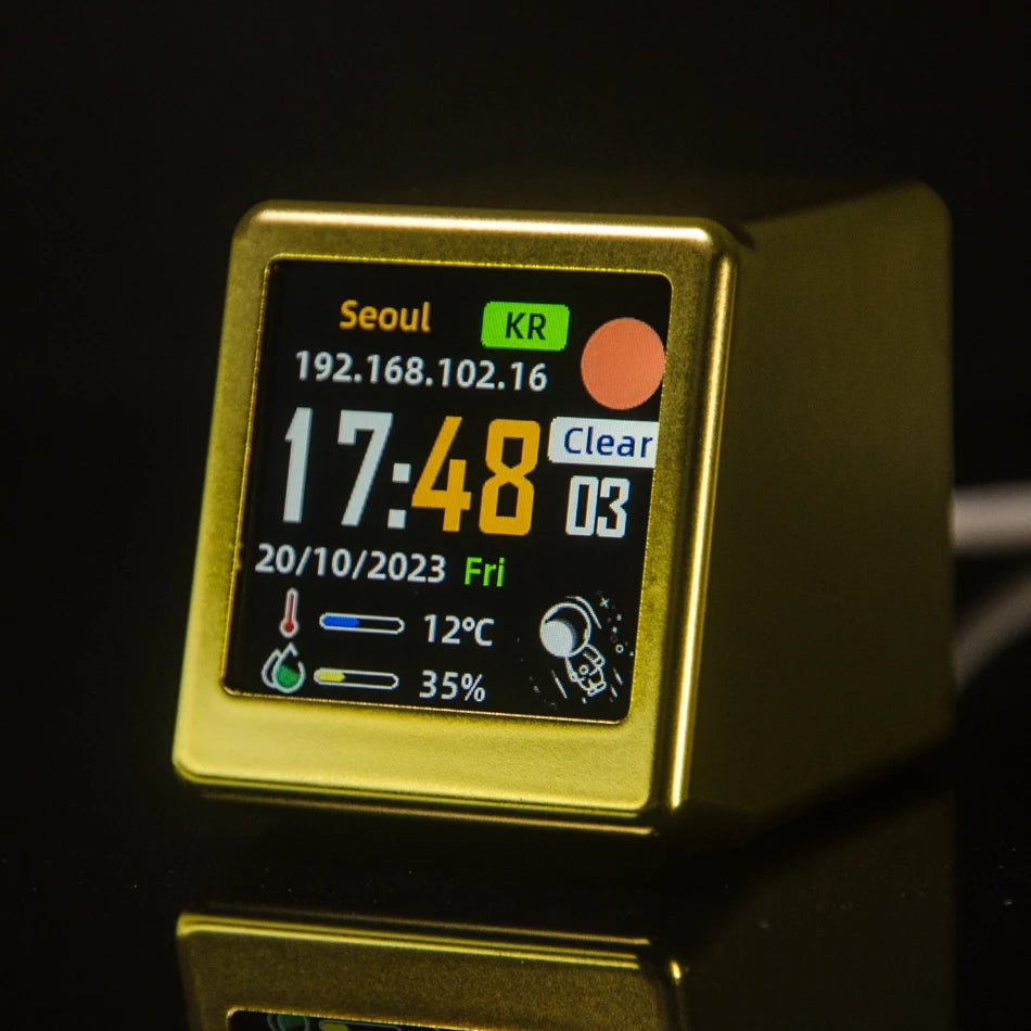 Reloj Digital Meteorológico de Escritorio WiFi GeekMagic - Pantalla LCD IPS, Gadget Decorativo